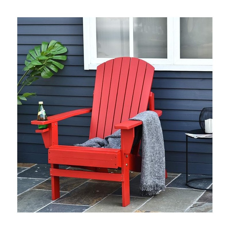 2 fauteils Adirondack Bleu & Rouge