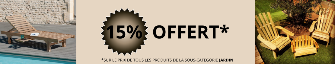 Promotion de 15% sur la gamme Jardin